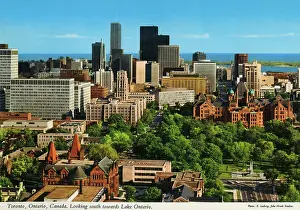 Toronto, Ontario, Canada - Looking south towards Lake Ontari