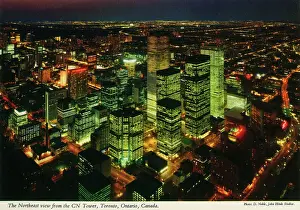 Toronto Prints: Toronto, Ontario, Canada - Northeast View from the CN Tower