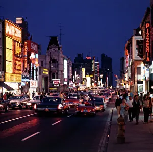 Toronto Prints: Toronto, Ontario, Canada - Yonge Street at night