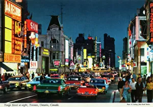 Toronto, Ontario, Canada - Yonge Street at night