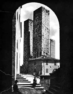 Viewed Prints: The Torri degli Ardinghelli, San Gimignano, Italy, 1944