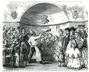 Images Dated 12th September 2019: Tossing the pancake, Shrove Tuesday, Westminster School