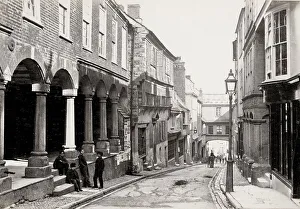 Totnes Prints: Totnes High Street and Eastgate, Devon, England