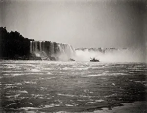 Spray Prints: Tourist boats, spray of Niagara Falls, waterfall Canada