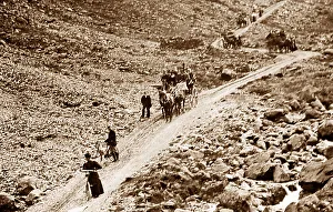 Tourists on Honister Pass, Lake District, Victorian period