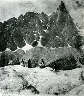 Cumbersome Prints: Tourists on Mer de Glace, France