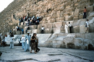 Tourist Climbs Pyramid