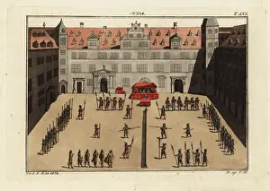 Baptism Prints: Tournament on foot held at Kassel in 1596