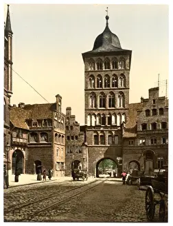 Lubeck Prints: Tower arch, Lubeck, Germany