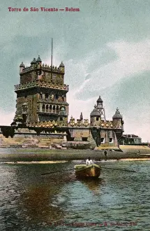 Tagus Prints: Tower of Belem on the Tagus River, Lisbon, Portugal