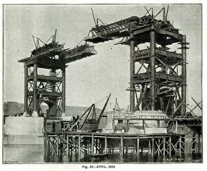 Feat Collection: Tower Bridge under construction, April 1892