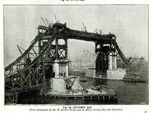 Feat Prints: Tower Bridge under construction, October 1892