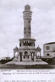 Abdulhamid Prints: Tower built to commemorate the Jubilee of Sultan Abdulhamid