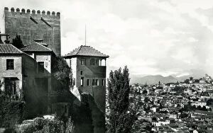 Andalusia Collection: Tower of Comares and view of the Albaicin, Alhambra, Grenada