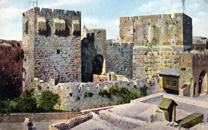 Sion Prints: The Tower of David - Jerusalem, Israel Date: circa 1910s