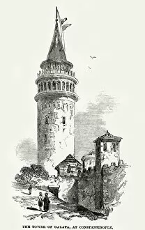Galata Collection: Tower of Galata, Constantinople 1854