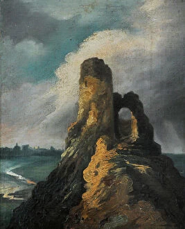 Lucas Collection: A Tower in Ruins, 1853, by Eugenio Lucas Velazquez