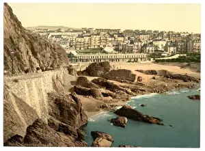 Cap Stone Prints: Town and beach from Capstone, Ilfracombe, England