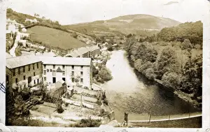 Dyfed Prints: The Town from Church Tower, Llandyssul, Carmarthenshire