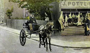 Images Dated 10th February 2012: Town Crier in pony and trap, Walton-on-the-Naze, Essex