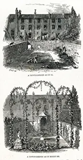 Images Dated 7th September 2018: Town garden before and after