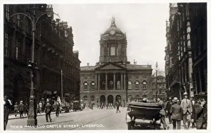 Merseyside Prints: Town Hall and Castle Street, Liverpool, Merseyside