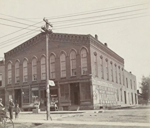 Charleston Gallery: The town-hall, Charleston, Ills. where Lincoln addressed t