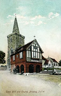 Town Hall and Church at Brading, Isle of Wight, Hampshire