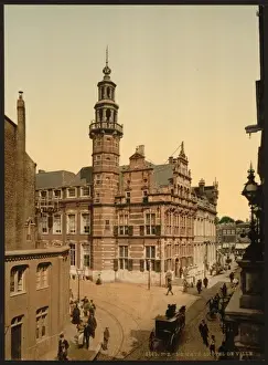 Hague Prints: The town hall, Hague, Holland