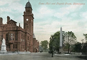 Valentines Collection: Town Hall and Regent Cross, Leamington Spa, Warwickshire