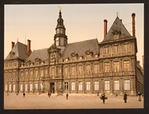 Rheims Prints: The town hall, Rheims, France