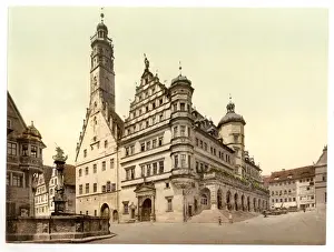 Rothenburg Prints: Town Hall, Rothenburg (i. e. ob der Tauber), Bavaria, Germany