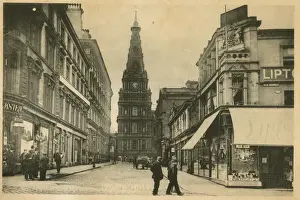 Town Hall and shops, Halifax, Yorkshire