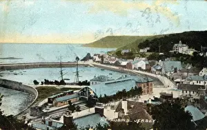 Helier Prints: The Town, Harbour & Railway Station, St Aubins, Jersey
