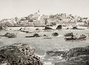 Town of Jaffa from the sea, suburb of Tel Aviv in modern Israel