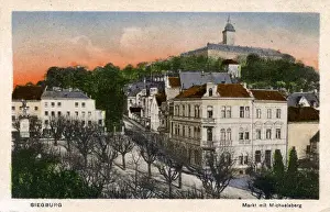 Rhine Prints: Town and Michaelsberg Abbey, Siegburg, North Rhine-Westphali