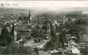 Liege Prints: The Town - Panorama, Liege