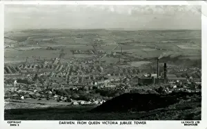 Jubilee Prints: The Town from Queen Victoria Jubilee Tower, Darwen, Lancashi