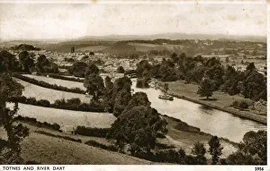 Totnes Prints: Town & River Dart, Totnes, Devon