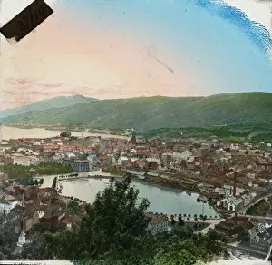 Inland Prints: Town by the sea with an inland dock