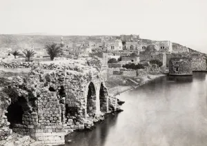 Defensive Structure Prints: Town of Tiberias, Francis Frith, 1857