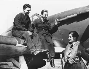 Townsend Prints: Townsend, Peter, Squadron Ldr, RAF and Hawker Hurricane