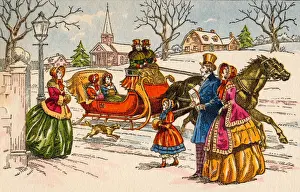 X Mas Prints: Townsfolk at Christmas Date: 1929