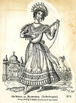 Harem Prints: Toy Theatre, Madame Vestris as Blonda