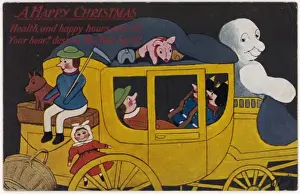 Cheaper Prints: Toys on Xmas Card 1916
