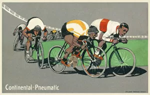 Racers Gallery: Track Cycling Race - Continental Pneumatic Advert