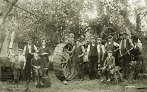 Wentworth Postcard Collection Prints: Traction Engine - Wheel Repair Party