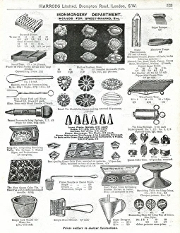 Assorted Gallery: Trade catalogue for Edwardian sweet making utensils 1911
