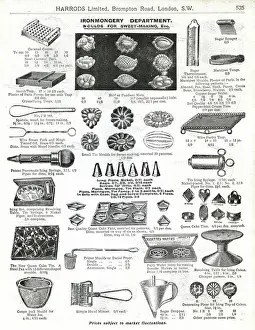 Cake Prints: Trade catalogue for Edwardian sweet making utensils 1911
