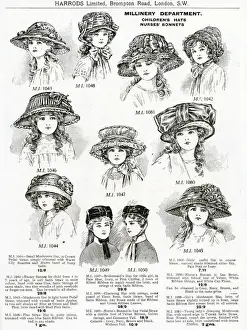 Rosettes Prints: Trade catalogue of girls hats 1911